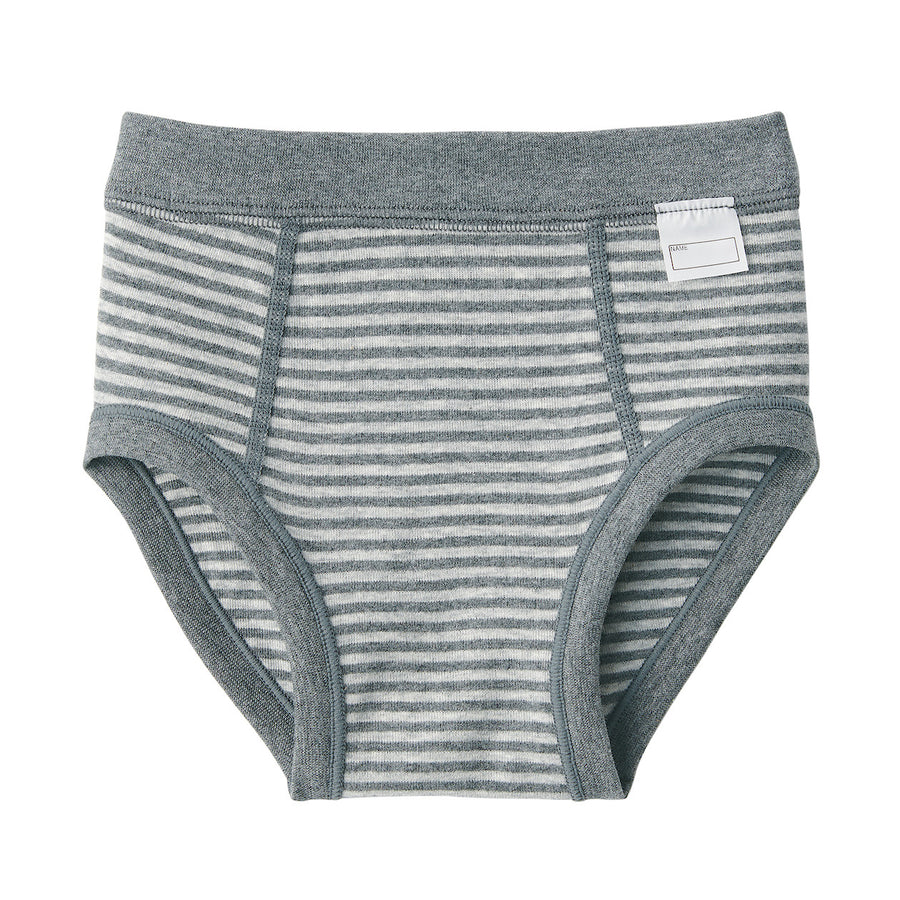 B's Rib knit briefsBABY 90 Medium grey stripe