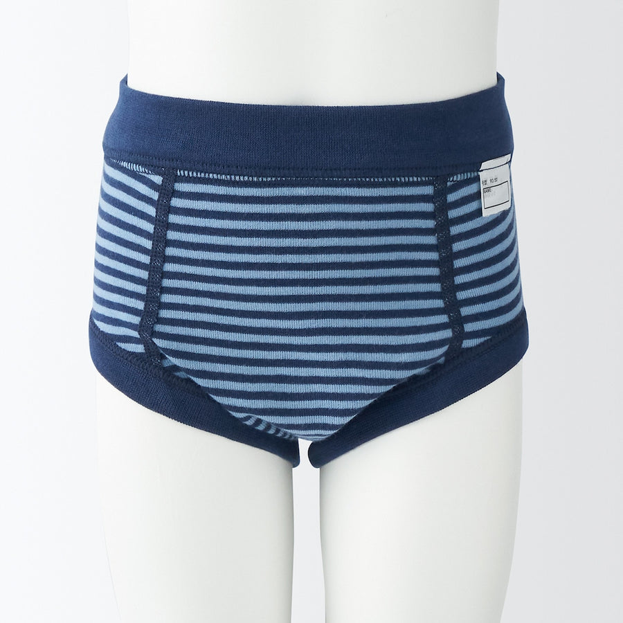 B's Rib knit briefsBABY 90 Medium grey stripe