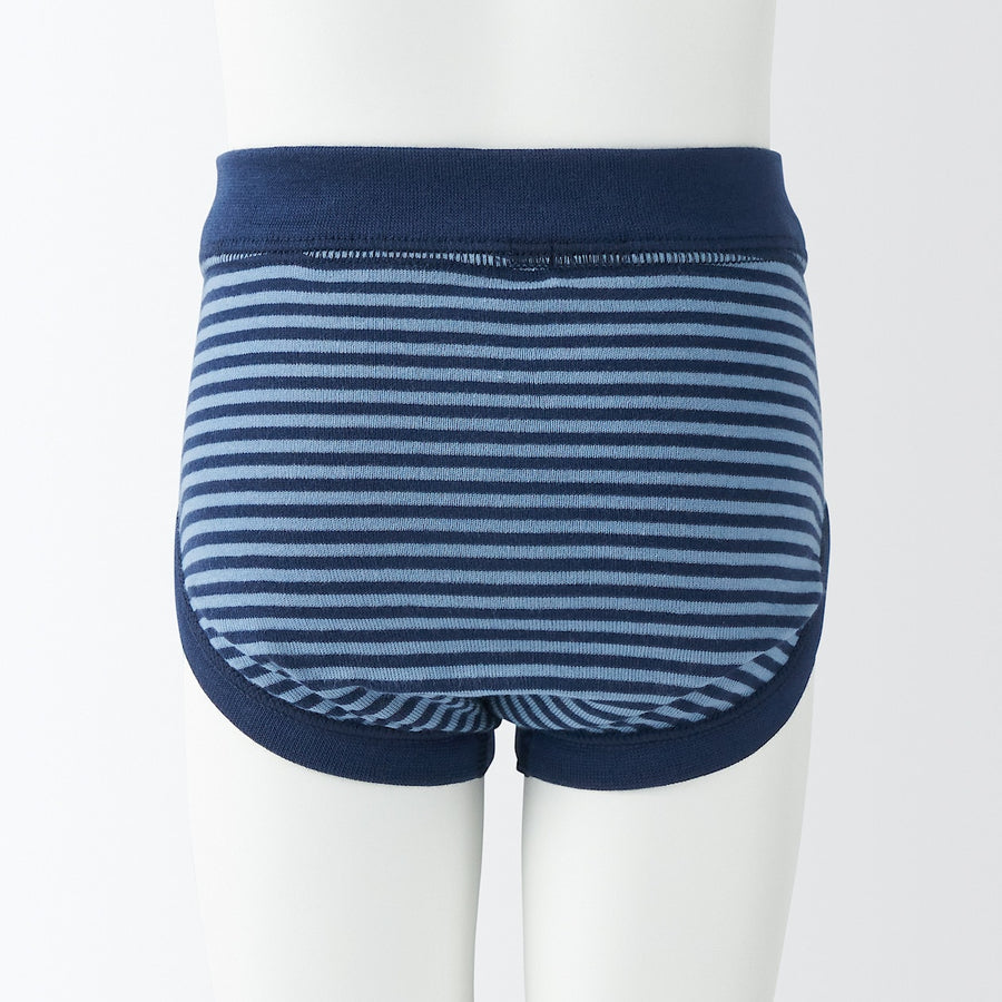 B's Rib knit briefsBABY 90 Medium grey stripe