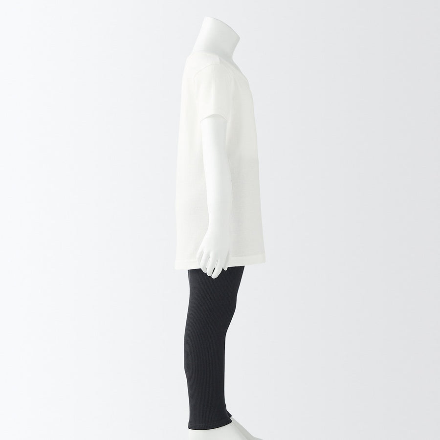 K's Rib knit Crew neck S/S T-ShirtKIDS110 Off white