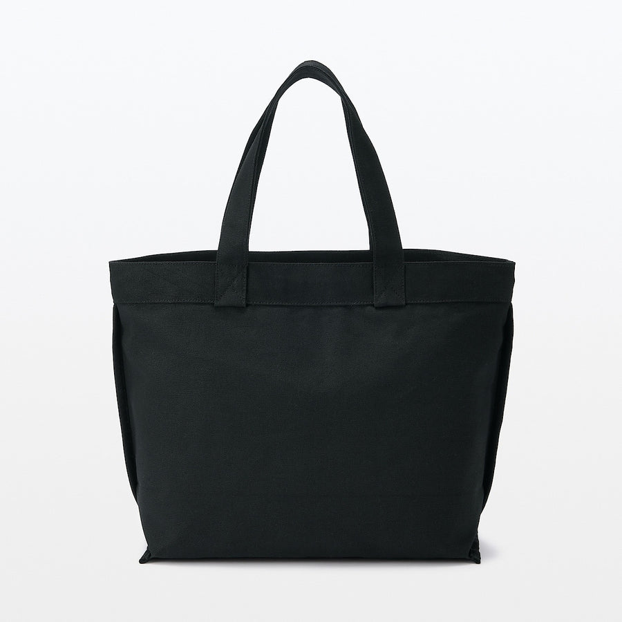 canvas Wide tote bag Black