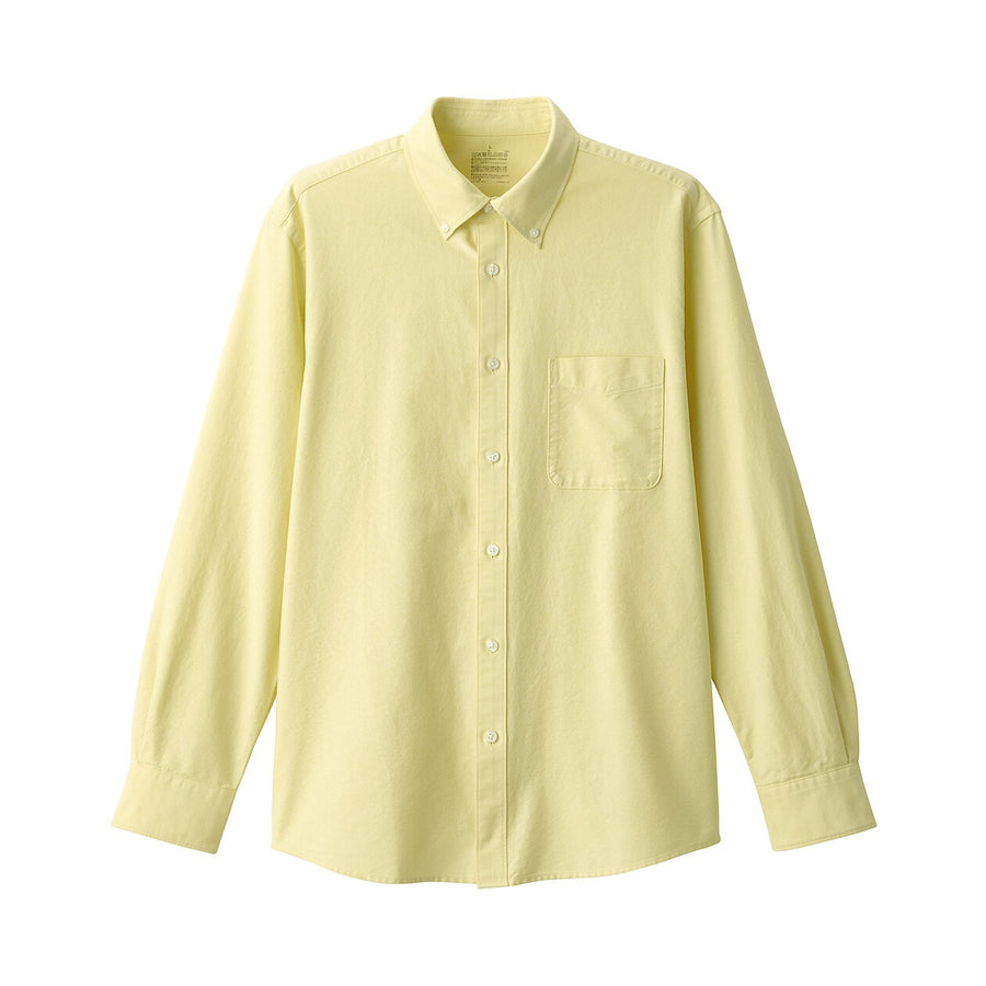 M's Washed oxford button down L/S shirtWhiteXS