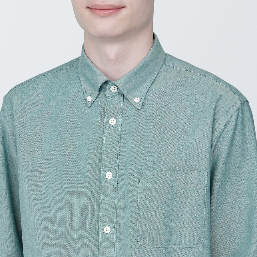 M's Washed oxford button down L/S shirtWhiteXS