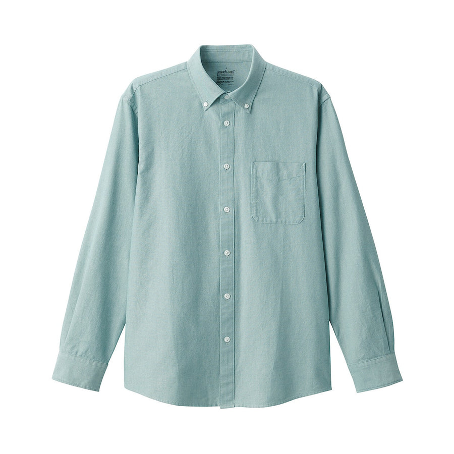 M's Washed oxford button down L/S shirtWhiteXS