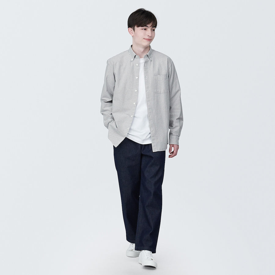 M's Washed oxford button down L/S shirtWhiteXS