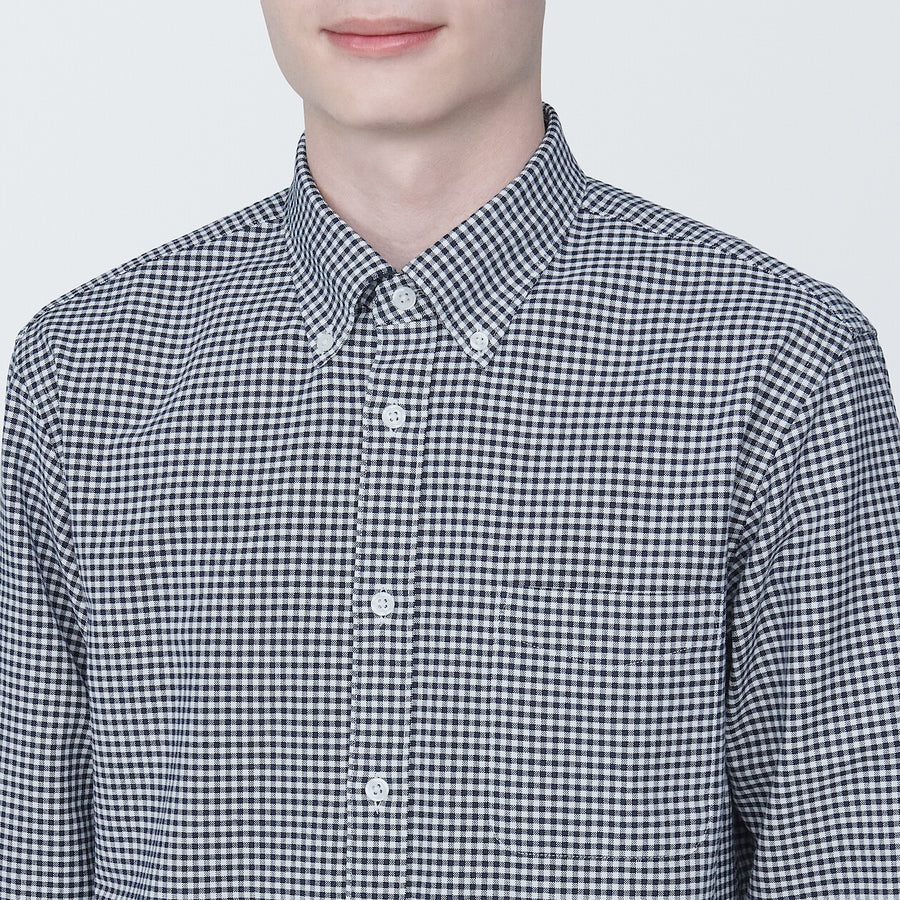 M's Washed oxford button down L/S shirtWhiteXS