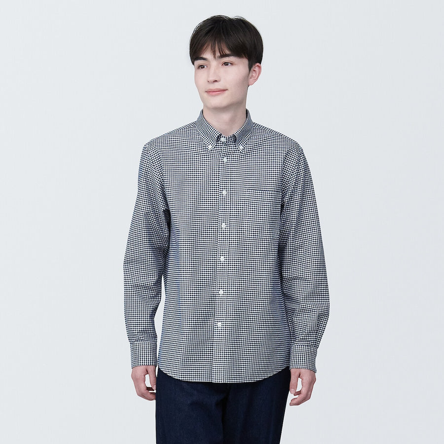 M's Washed oxford button down L/S shirtWhiteXS