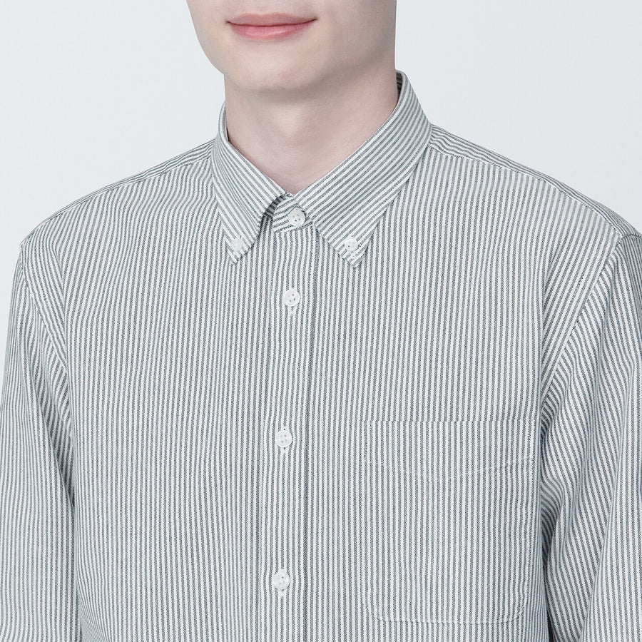 M's Washed oxford button down L/S shirtWhiteXS