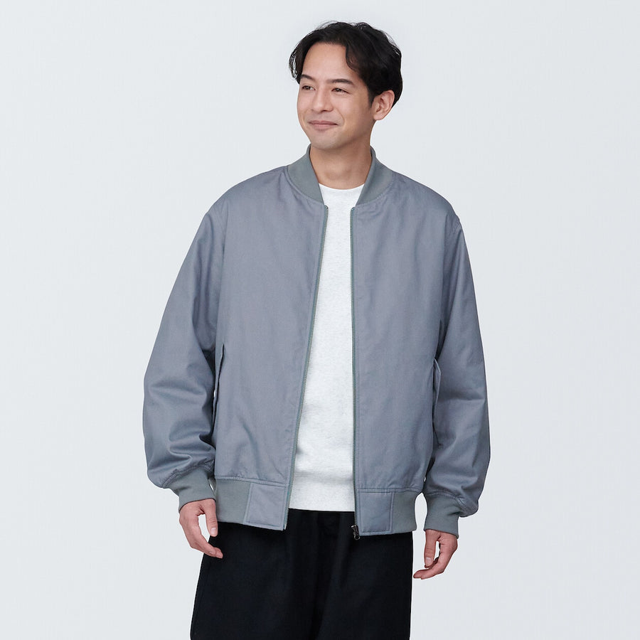 M's kapok blended padded blouson MEN XS Medium grey