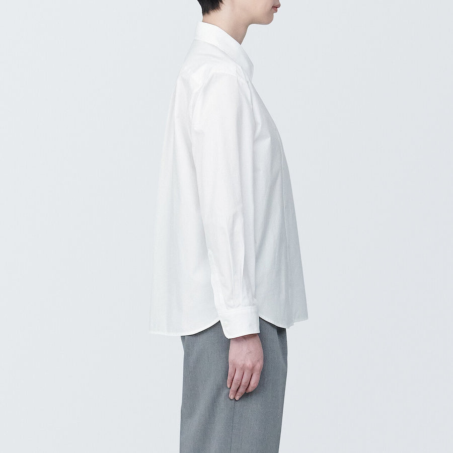 W's Washed broadcloth Regular collar L/S shirtWhiteXS