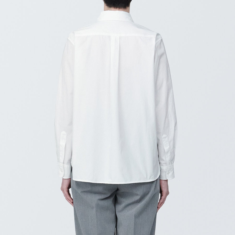 W's Washed broadcloth Regular collar L/S shirtWhiteXS