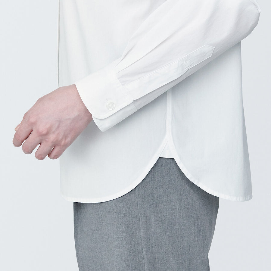 W's Washed broadcloth Regular collar L/S shirtWhiteXS