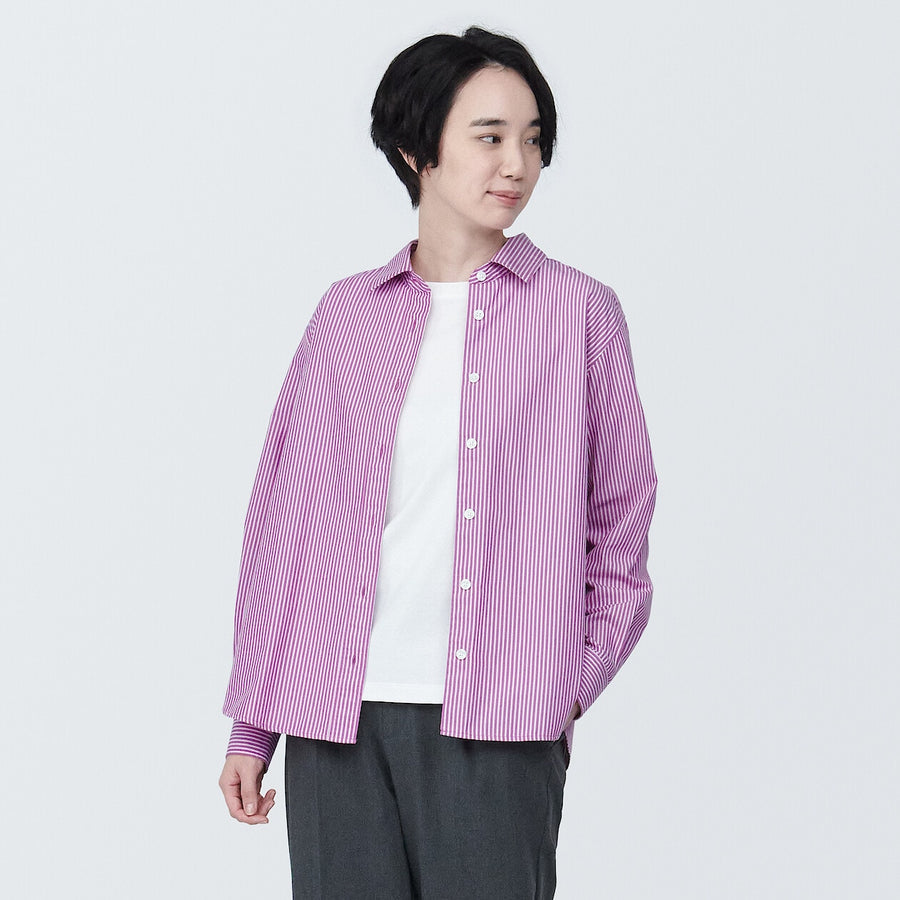 W's Washed broadcloth Regular collar L/S shirtWhiteXS