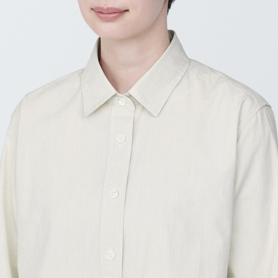 W's Washed broadcloth Regular collar L/S shirtWhiteXS