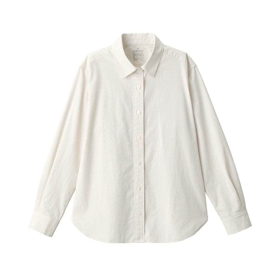 W's Washed broadcloth Regular collar L/S shirtWhiteXS