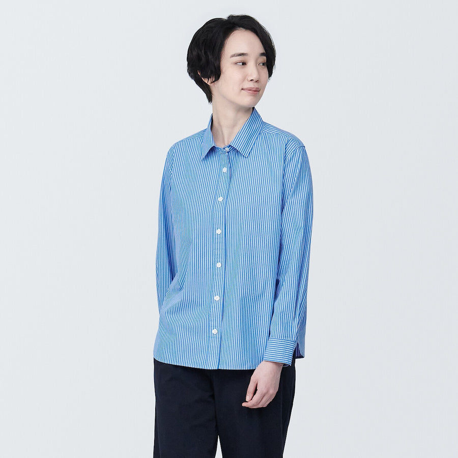 W's Washed broadcloth Regular collar L/S shirtWhiteXS