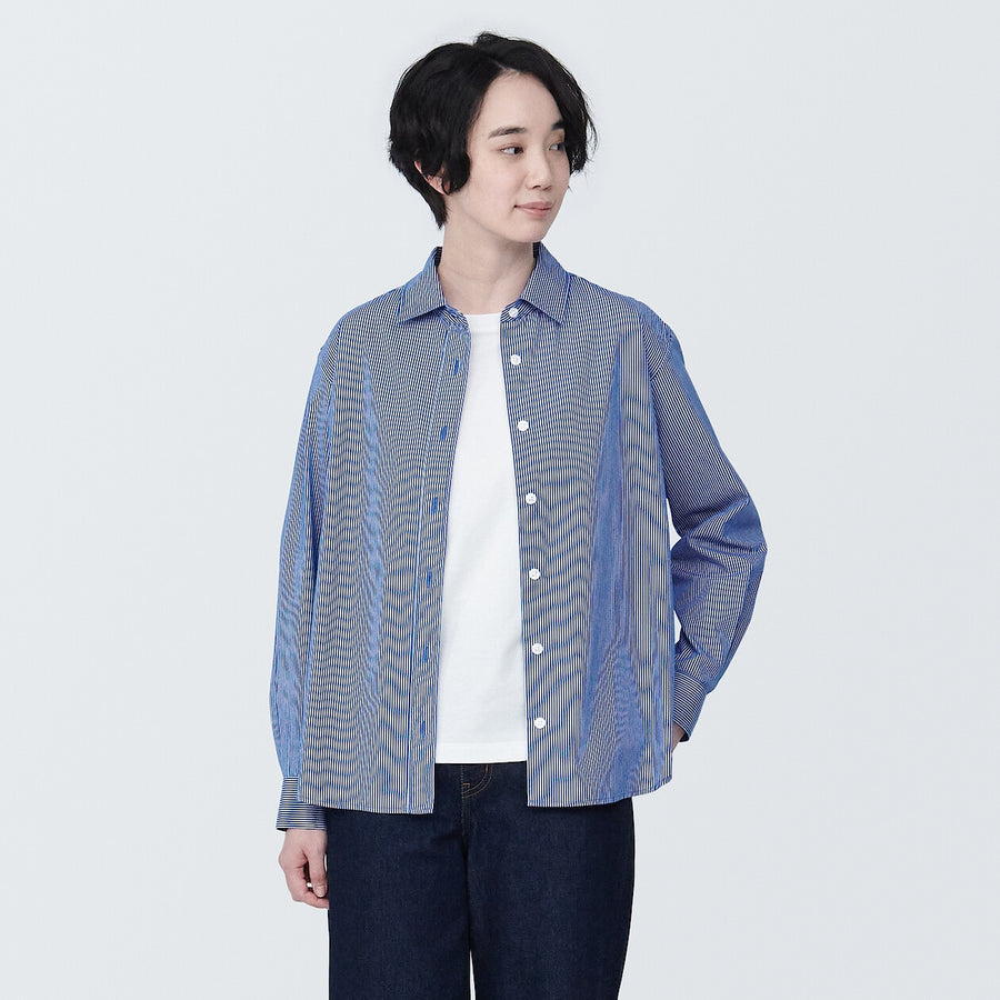 W's Washed broadcloth Regular collar L/S shirtWhiteXS