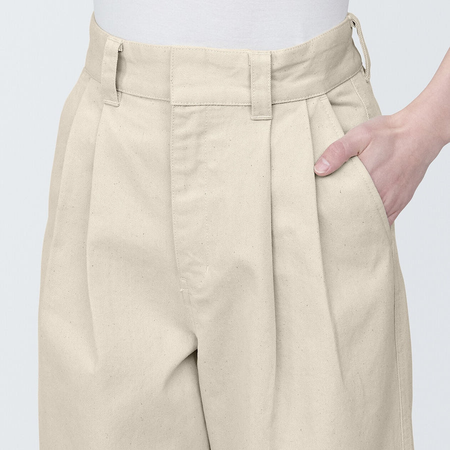 Women's Kapok blend Tucked pantsLADY XS Natural