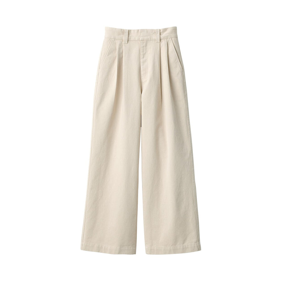 Women's Kapok blend Tucked pantsLADY XS Natural