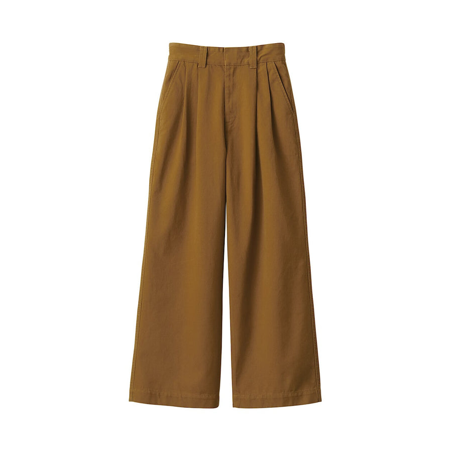 Women's Kapok blend Tucked pantsLADY XS Natural