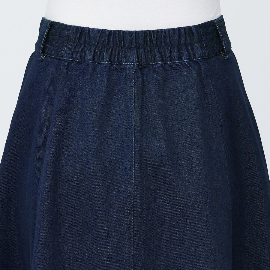 Women's Kapok blend denim Flare skirtLADY XS Dark navy