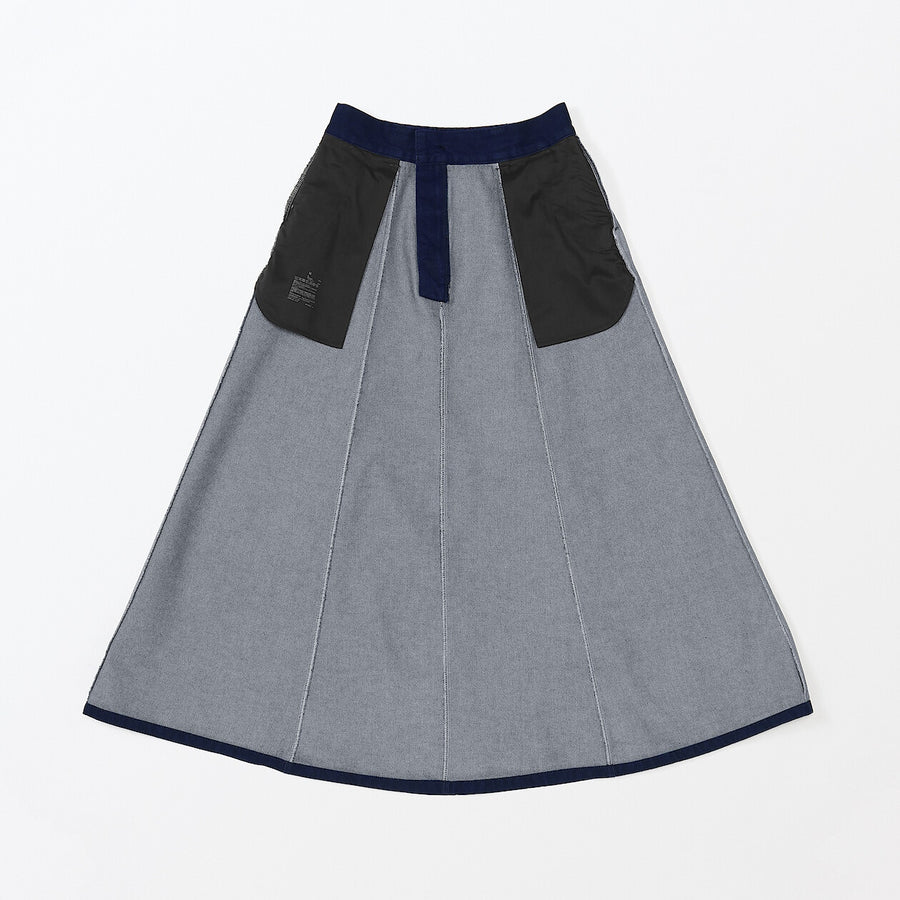 Women's Kapok blend denim Flare skirtLADY XS Dark navy