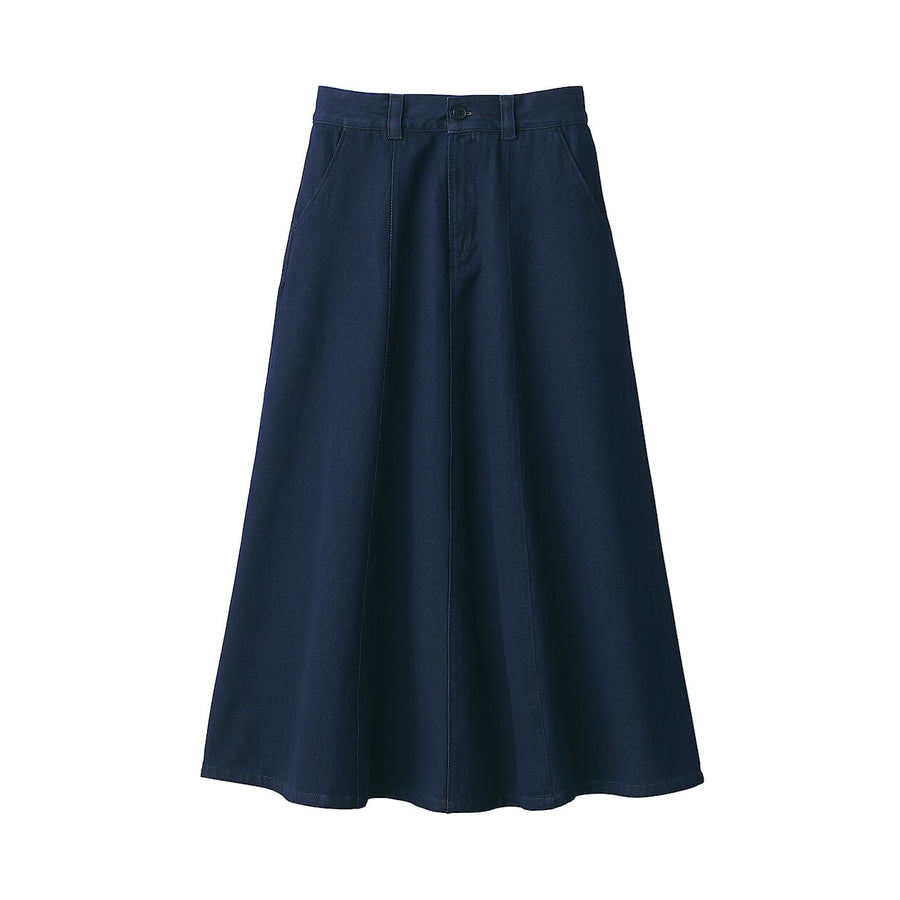 Women's Kapok blend denim Flare skirtLADY XS Dark navy