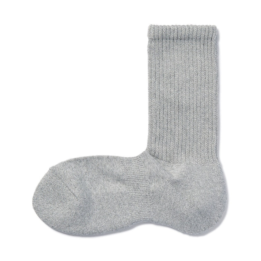 Men's right Angle Pile socks(Plain)Light silver grey27-29cm