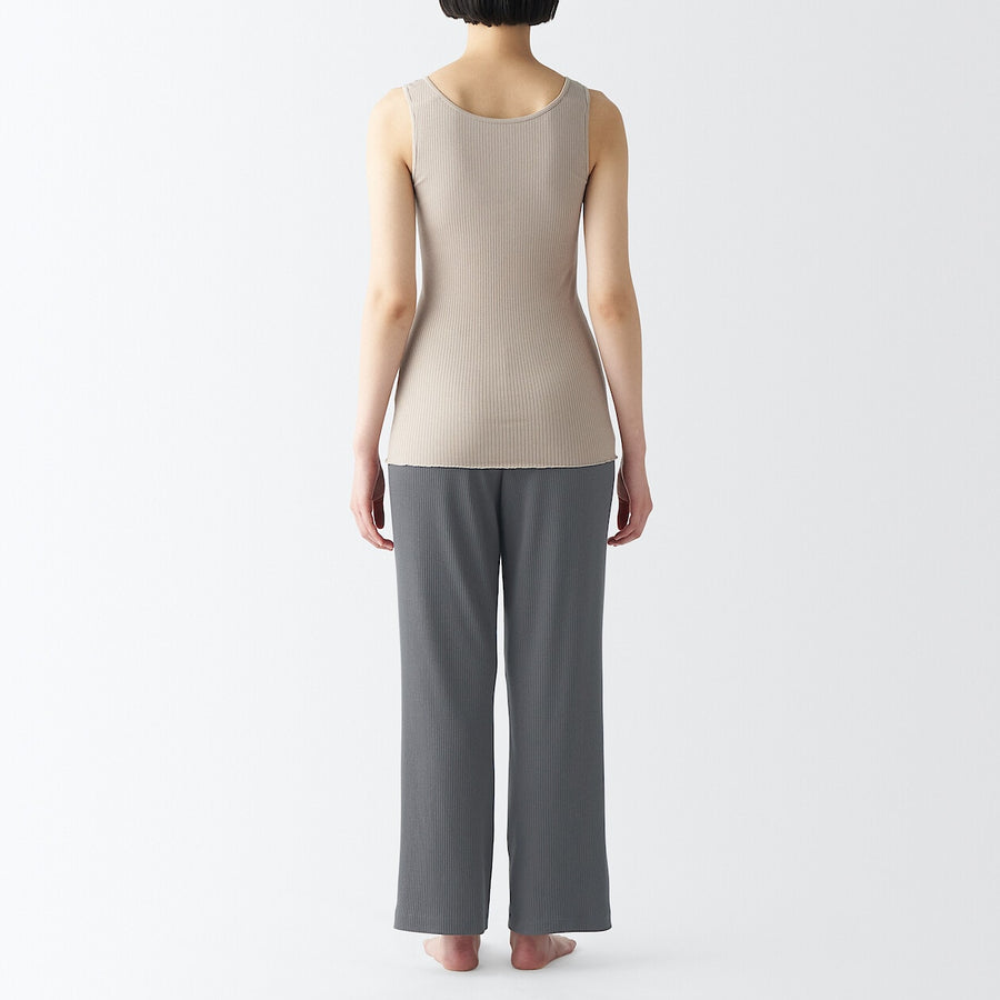 W's SMOOTH ribbed longpants Charcoal grayXS