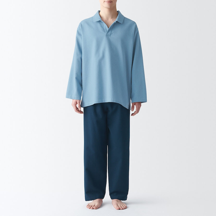 M's Kapok blended skipper L/S pajamas NaturalXS