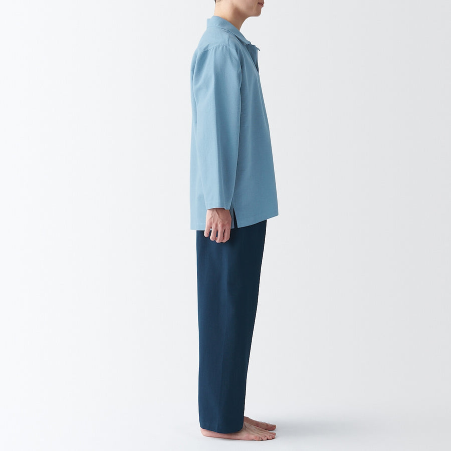 M's Kapok blended skipper L/S pajamas NaturalXS