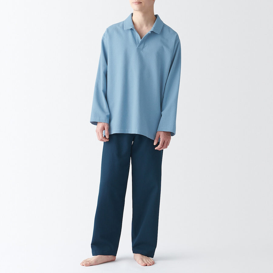 M's Kapok blended skipper L/S pajamas NaturalXS