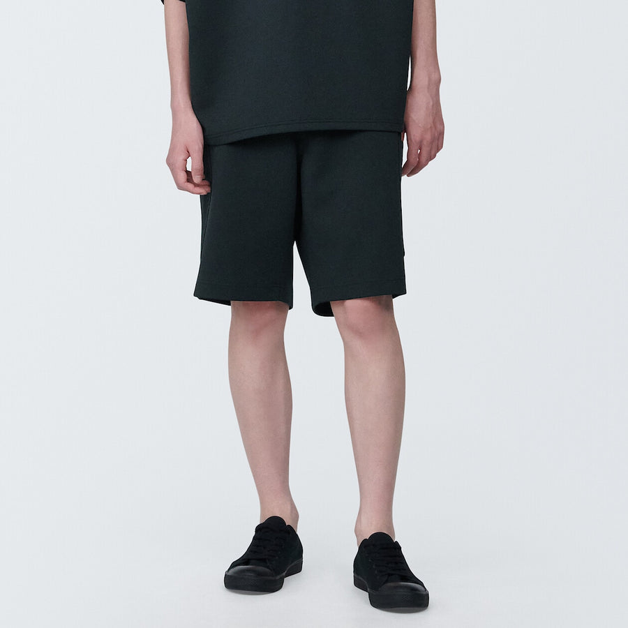 Water repellent double knitted cargo short pantsBlackXS