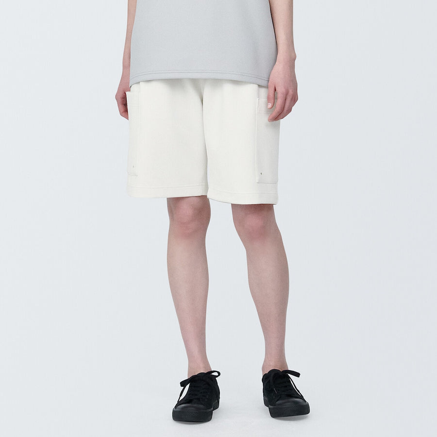 Water repellent double knitted cargo short pantsBlackXS