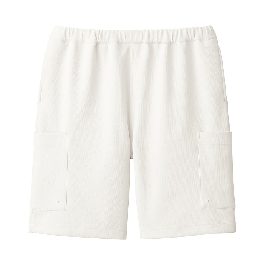 Water repellent double knitted cargo short pantsBlackXS