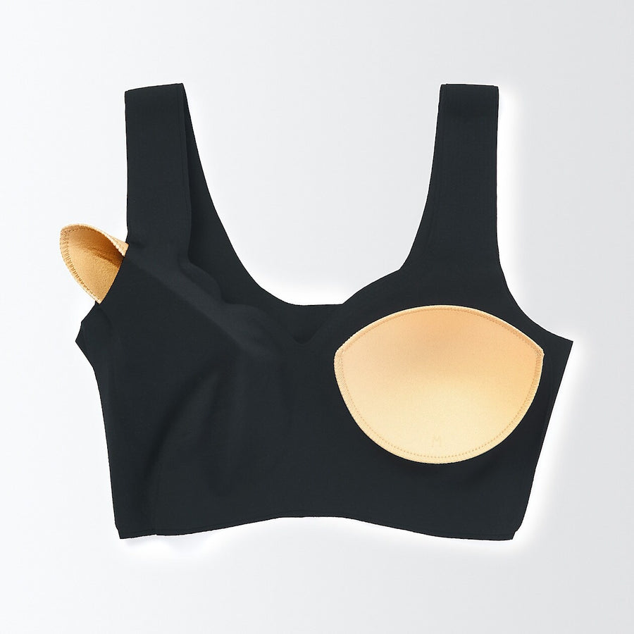 W's Seamless stretch half top bra BlackXS