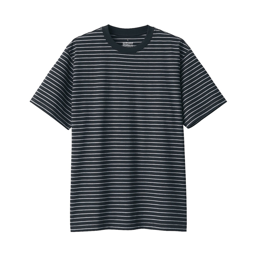 Men's Jersey striped crew neck S/S T-shirtGrey stripeXS