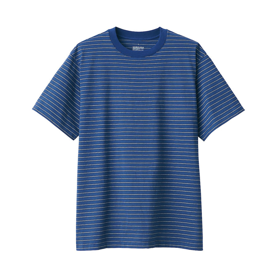 Men's Jersey striped crew neck S/S T-shirtGrey stripeXS