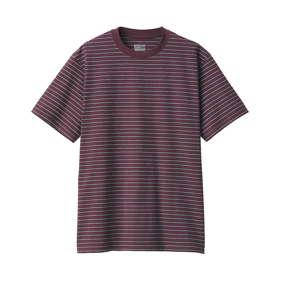 Men's Jersey striped crew neck S/S T-shirtGrey stripeXS