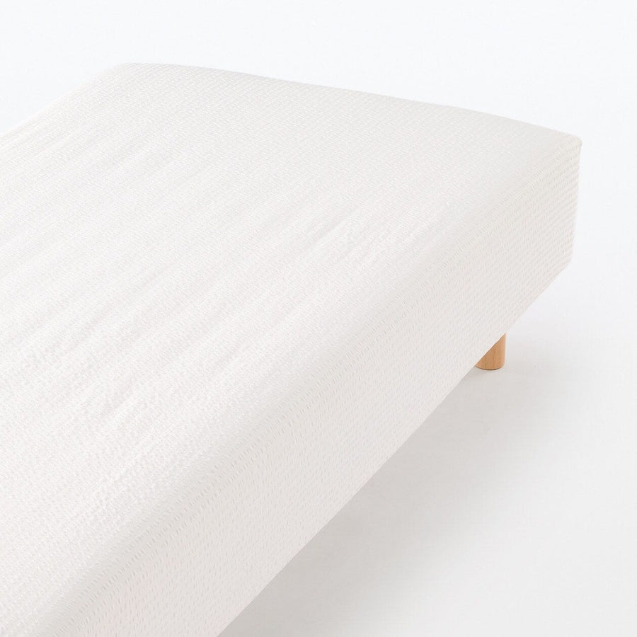 COTTON SEERSUCKER FITTED SHEET S