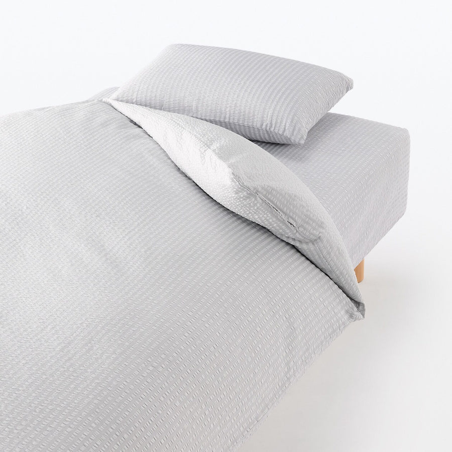 COTTON SEERSUCKER FITTED SHEET S