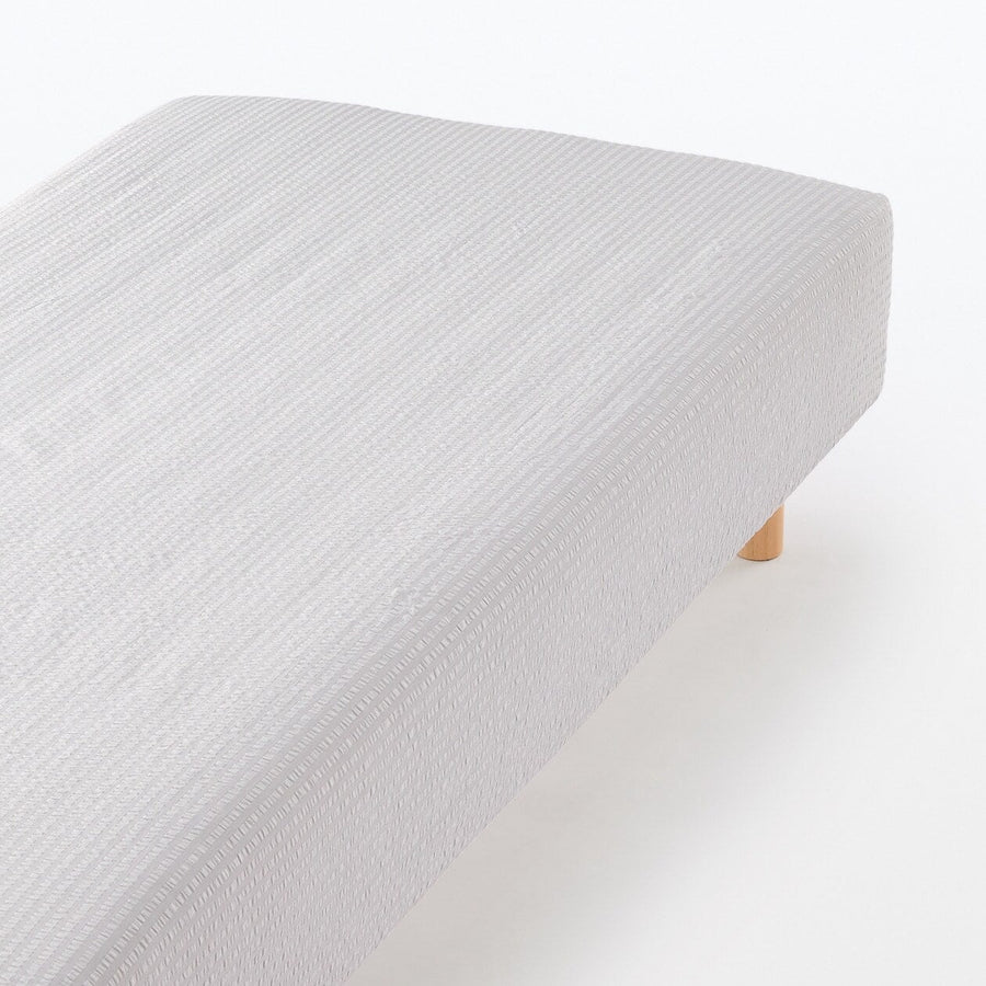 COTTON SEERSUCKER FITTED SHEET S