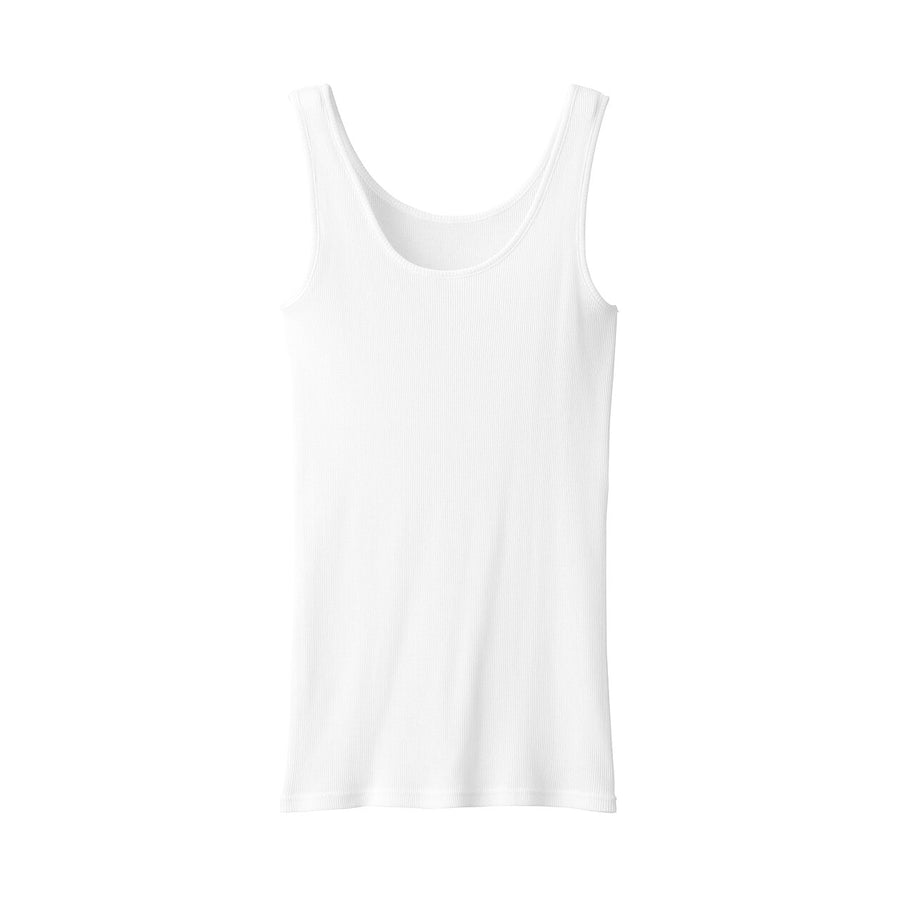 W's Cotton ribbed tank top WhiteXS