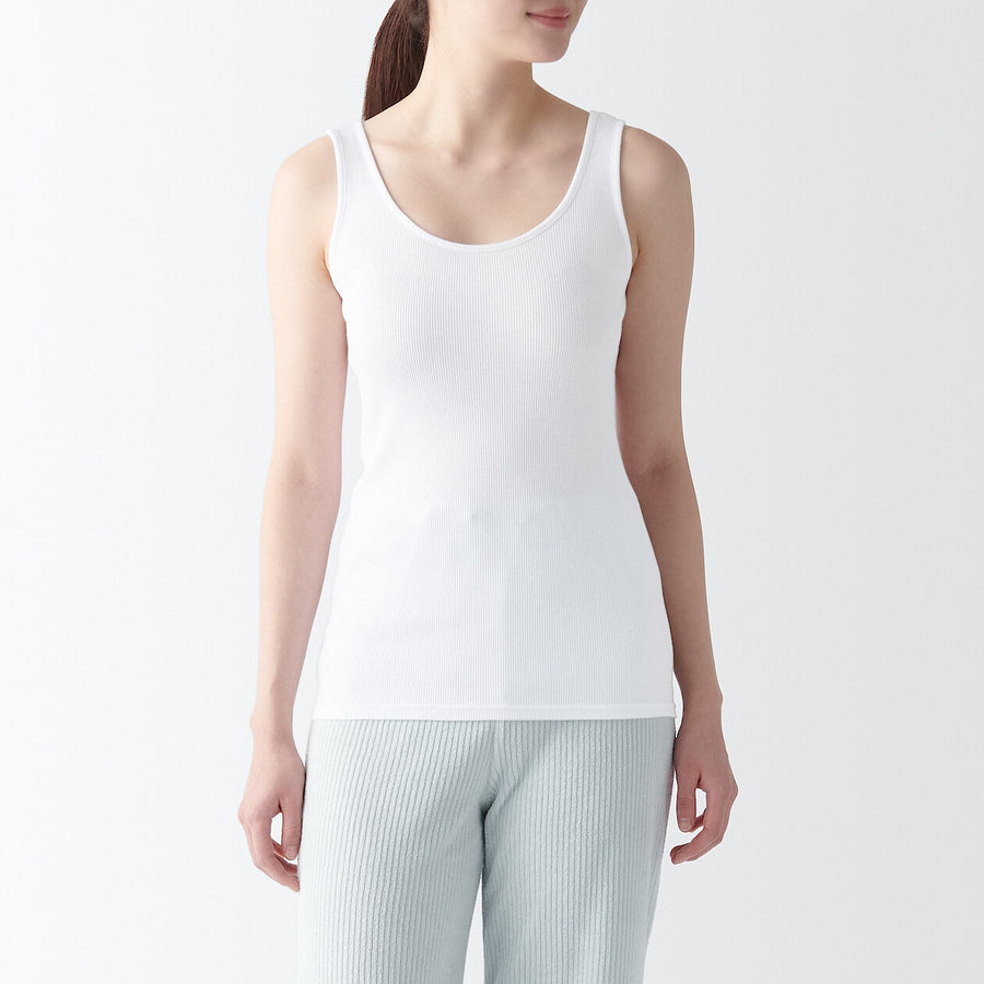 W's Cotton ribbed tank top WhiteXS