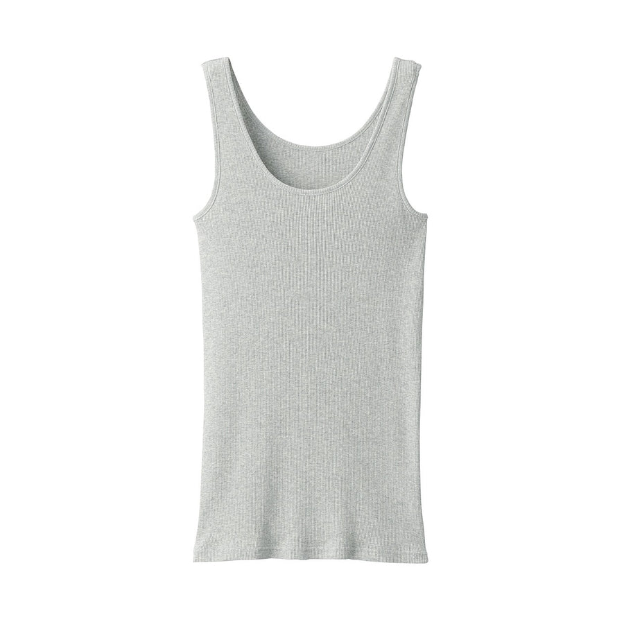 W's Cotton ribbed tank top WhiteXS