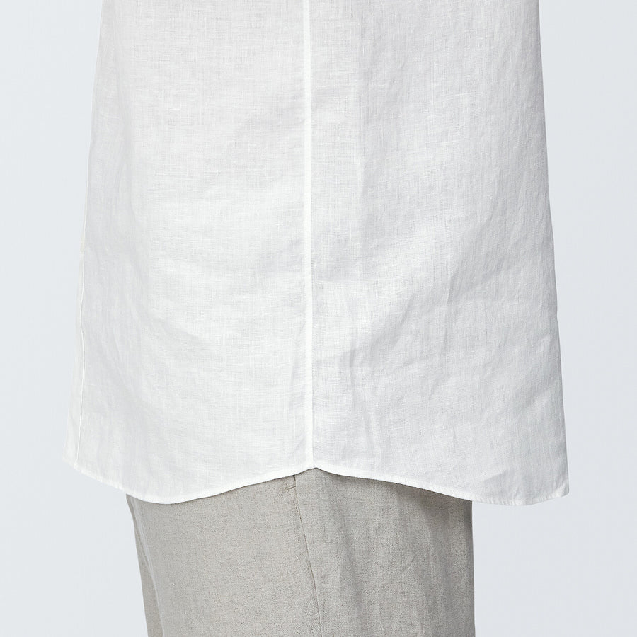 M's Linen washed S/S shirtWhiteXS