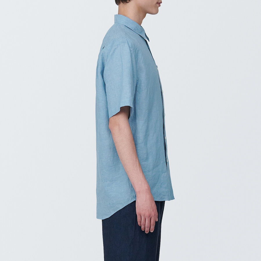 M's Linen washed S/S shirtWhiteXS