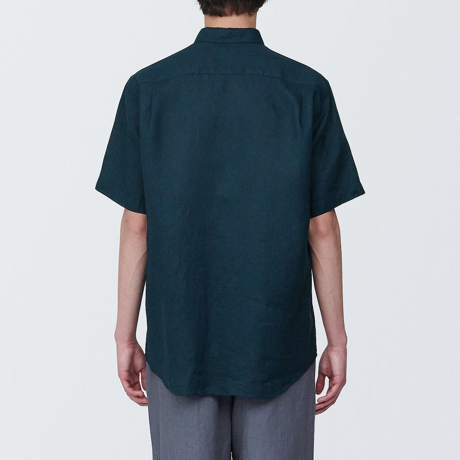 M's Linen washed S/S shirtWhiteXS