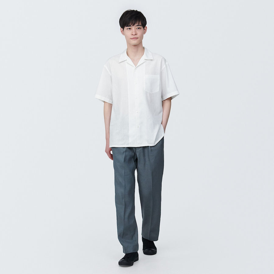 M's Hemp blend S/S shirtWhiteXS