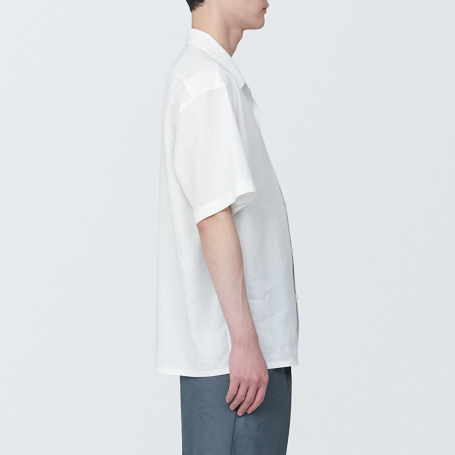 M's Hemp blend S/S shirtWhiteXS